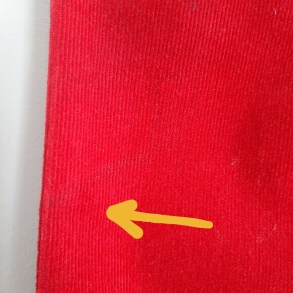 OLD NAVY Rockstar Thin Rib Velour Corduroy Skinny Pants Red Sz 2 Flawed - Picture 5 of 16